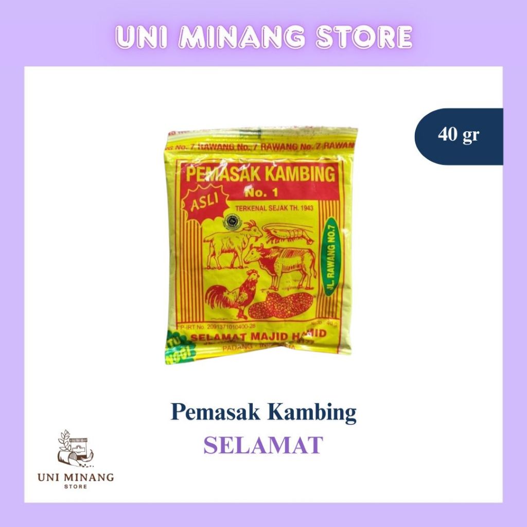 

Bumbu Pemasak Kambing 40 gr