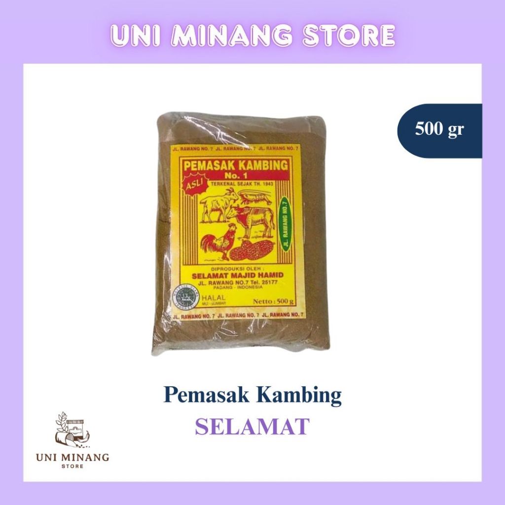 

Bumbu Pemasak Kambing 500 gr
