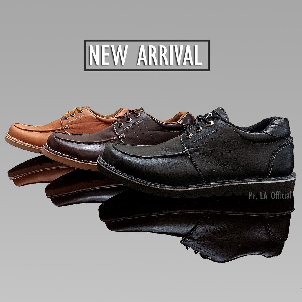 3011 Series Sepatu Semi Formal Casual Kulit Asli Sepatu Cowok Keren Size 39-43  - TokoShoesBandung