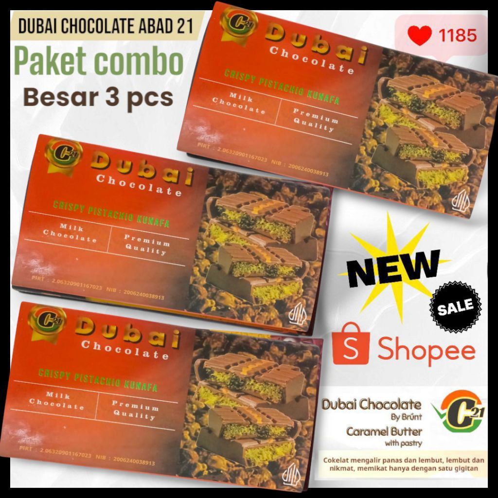 

DUBAI CHOCOLATE C21 BUNDLING /CRISPY PISTACHIO KUNAFA /PENCINTA COKLAT /C21VIRAL