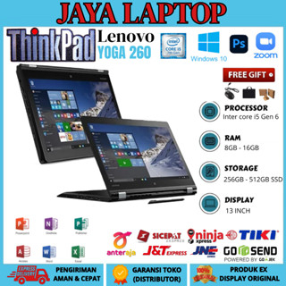 Laptop 2in1 lenovo yoga x260 i5 GEN 6TH Touchscreen Ram 16GB/512GB SSD FREE TAS & MOUSE