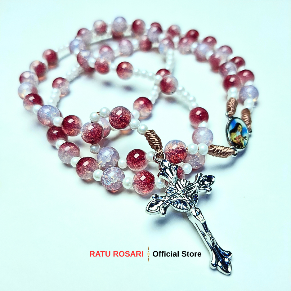 Rosario Batu Corak merah / Rosario Batu corak / Rosario Katolik