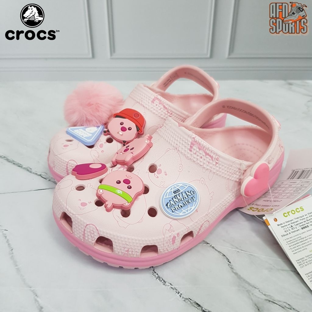 SANDAL CROCS LOOPY ZANMANG - CROCS LOOPY ZANMANG - SANDAL CROCS DEWASA ( FREE TOTEBAG)