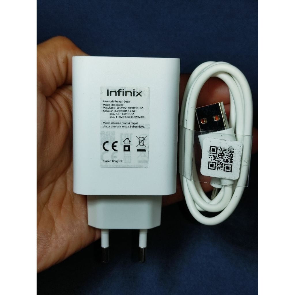 charger Infinix 33 watt original bawaan hp asli 100%