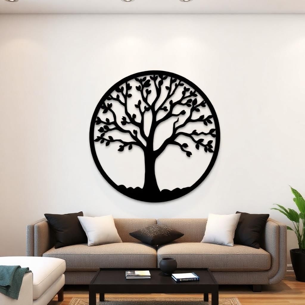 hiasan dinding ruang tamu 3D modern