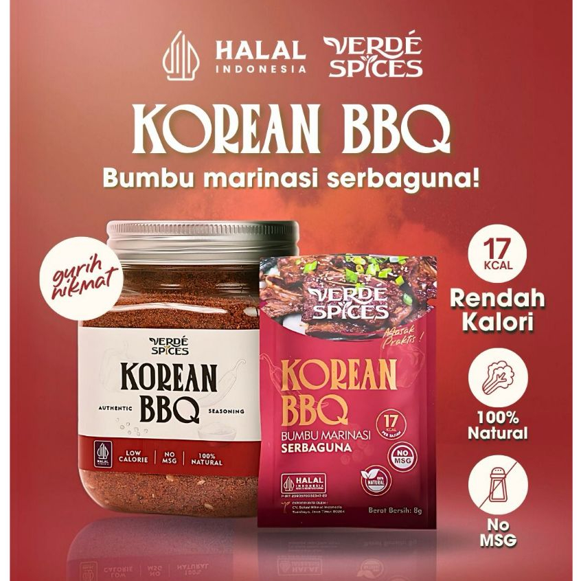 

Verde Spices Korean BBQ Dry Rub Bumbu Marinasi Rendah Kalori Rempah Bubuk Masak Diet Mix Seasoning