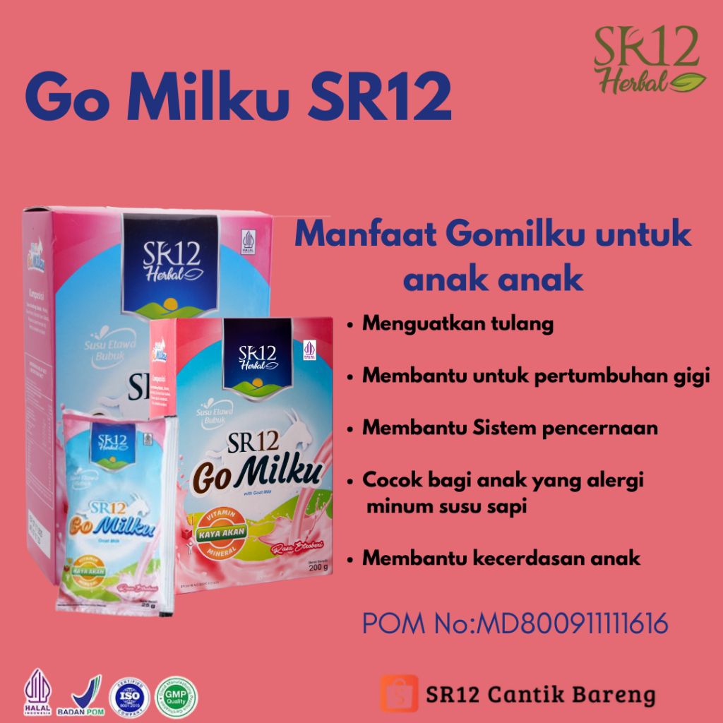 

SUSU ETAWA PREMIUM GOMILKU SR12-Go Milku SR12-Rasa Stroberi 200g dan 600g- Pencegahan dan Pengobatan diabetes