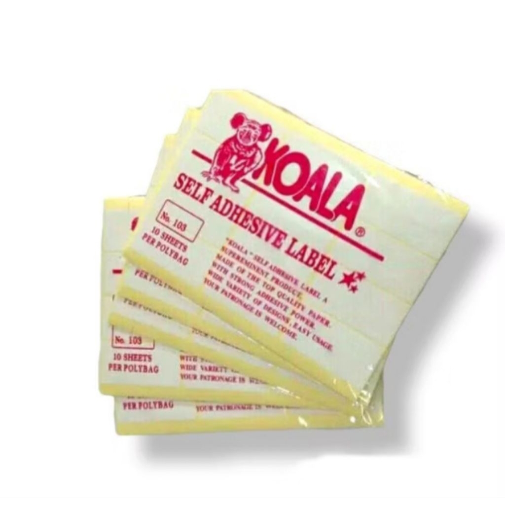 

Label Stiker Harga Koala No 103 dan 112 isi 10 Lembar Label Undangan / Label Buku