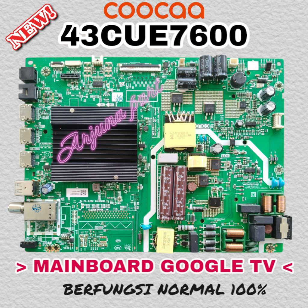 MAINBOARD TV COOCAA 43CUE7600 / MB TV COOCAA 43CUE7600 / MODUL TV COOCAA 43CUE7600 / MESIN TV COOCAA