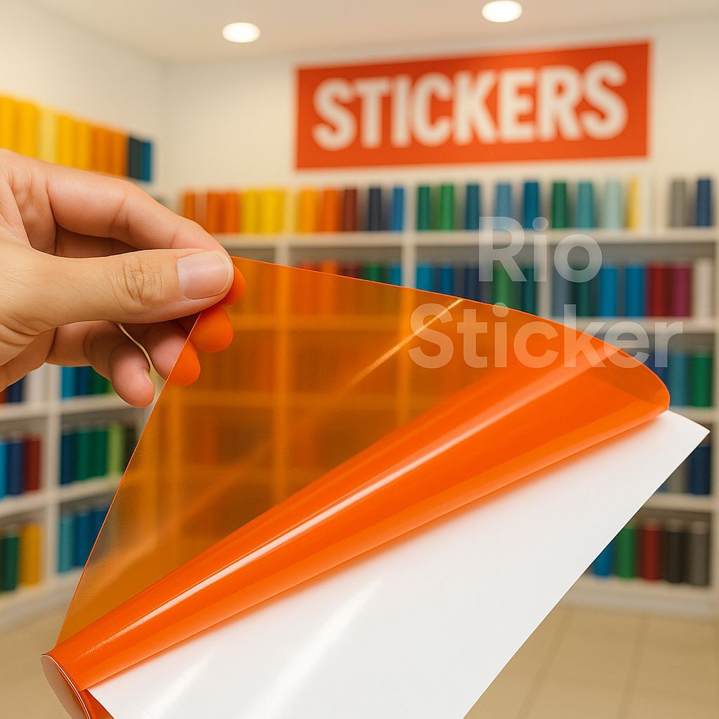 Skotlet orange transparan sticker lampu sein motor