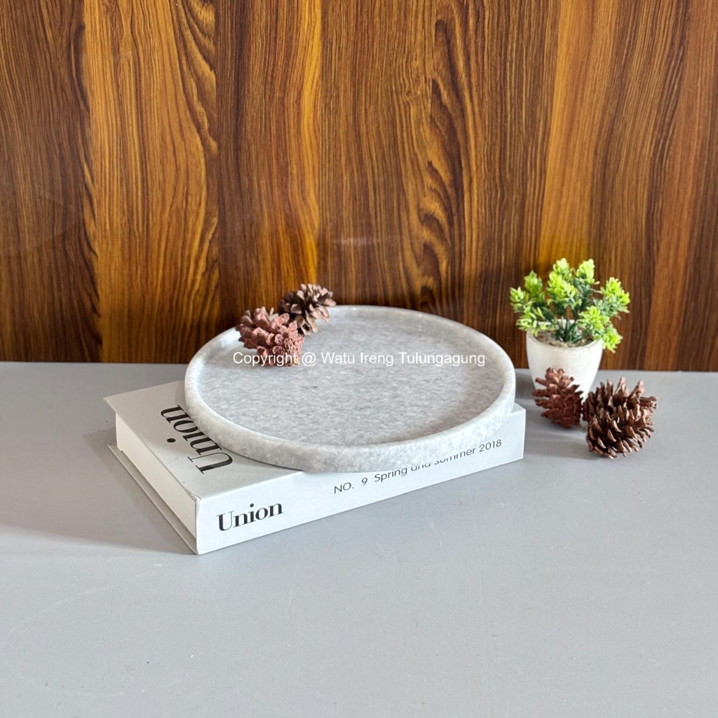 TATAKAN MARMER ROUND TRAY ONIX LAMPUNG | NAMPAN MARMER ONIX LAMPUNG