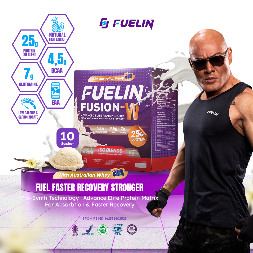 ORIGINAL FUELIN - Fusion W ISO BLENDS ( Whey Protein & Isolate ) Susu Protein with Smart Formula