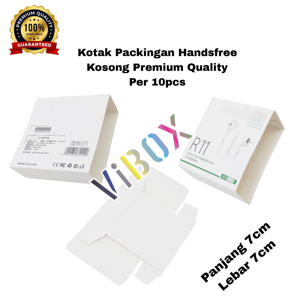

( 10pc / Box Kosong ) Dus Packingan Handsfree R11 Dus Kemasan Box Headset Packingan Only Wadah Earphone [SR]