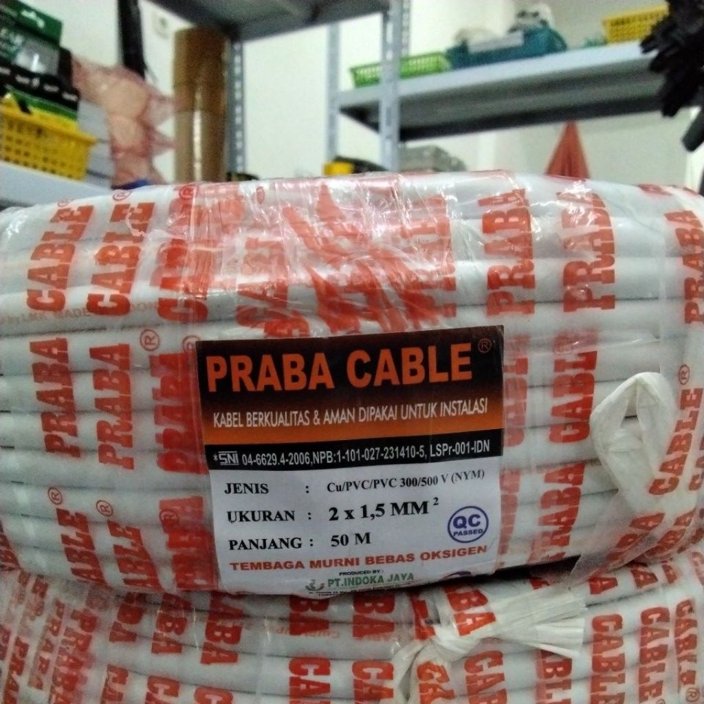 KABEL NYM 2X1.5 PRABA PER 1 METER