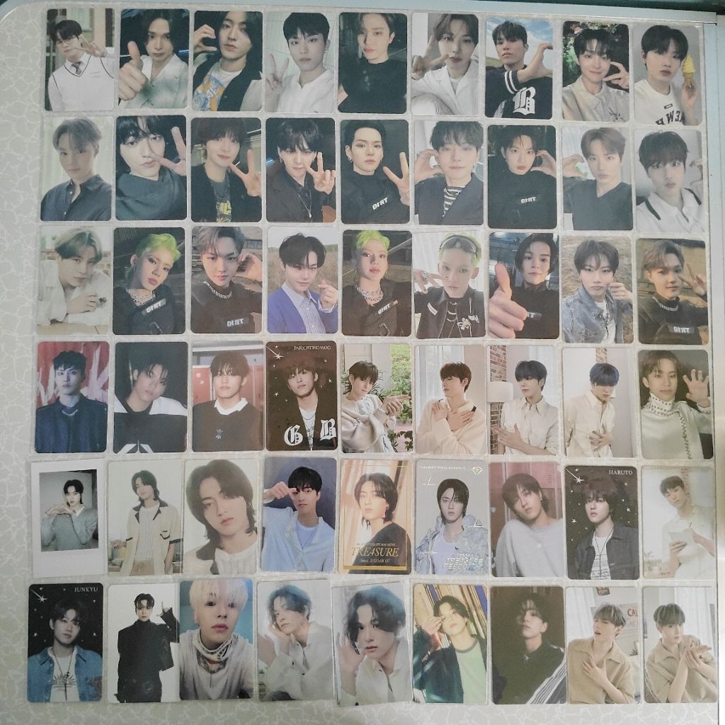 [PART 1] TREASURE PHOTOCARD OFFICIAL PC OFFICIAL TREASURE YELLOW REBOOT POB MD LAST NIGHT SEASON GRE