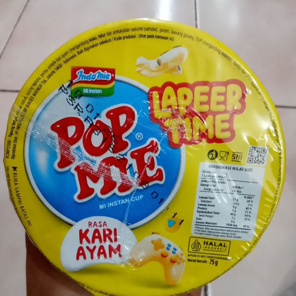 

Pop Mie Mi Instan Cup Rasa Kari Ayam 75gr