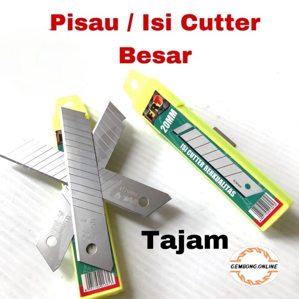 

Pisau Cutter Besar - Refill isi 10pcs Tajam - Kualitas bagus