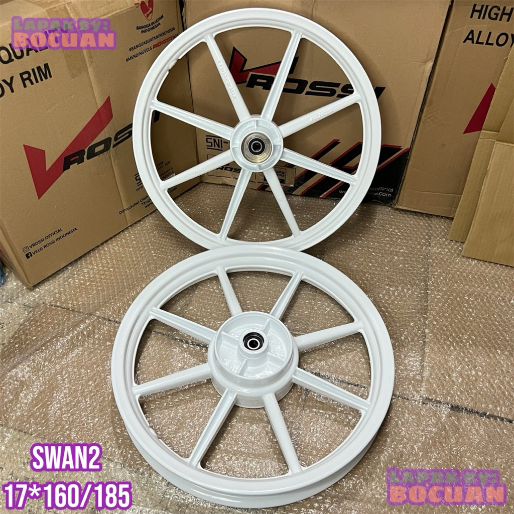 VELG RX KING ROSSI RING 17 PALANG 8 SWAN PUTIH RXKING PELEK STANDAR RACING ORIGINAL ROSI
