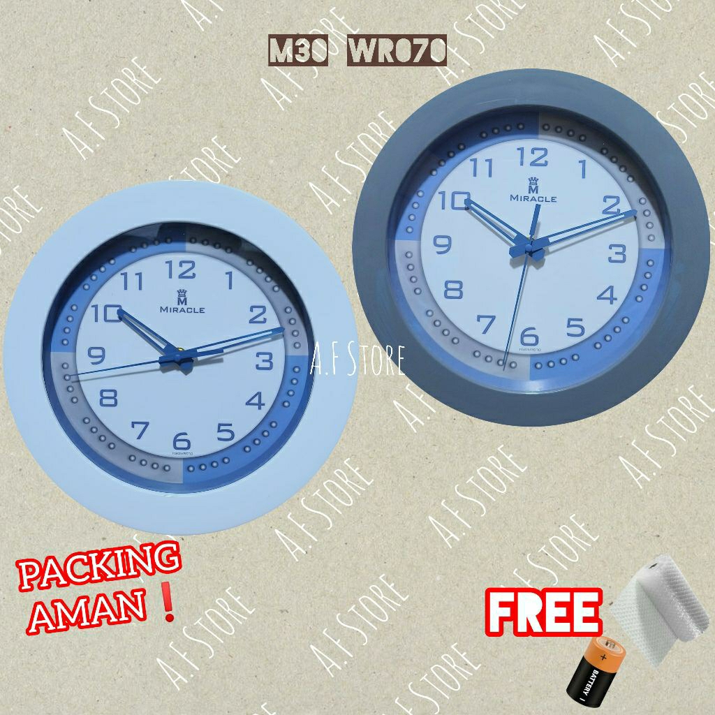 Jam Dinding Miracle | M30 WR070 | Diameter 30cm
