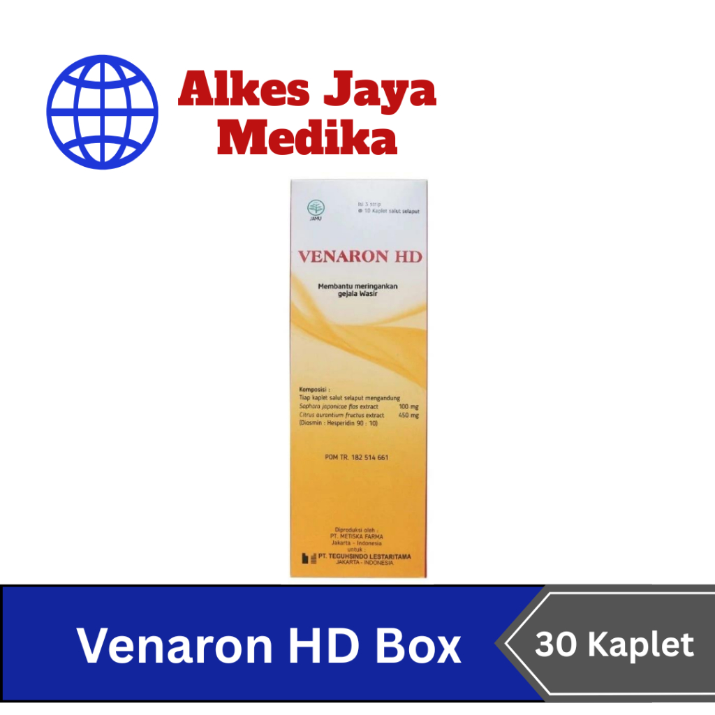 Venaron HD Box Isi 30 Kaplet - Obat Wasir
