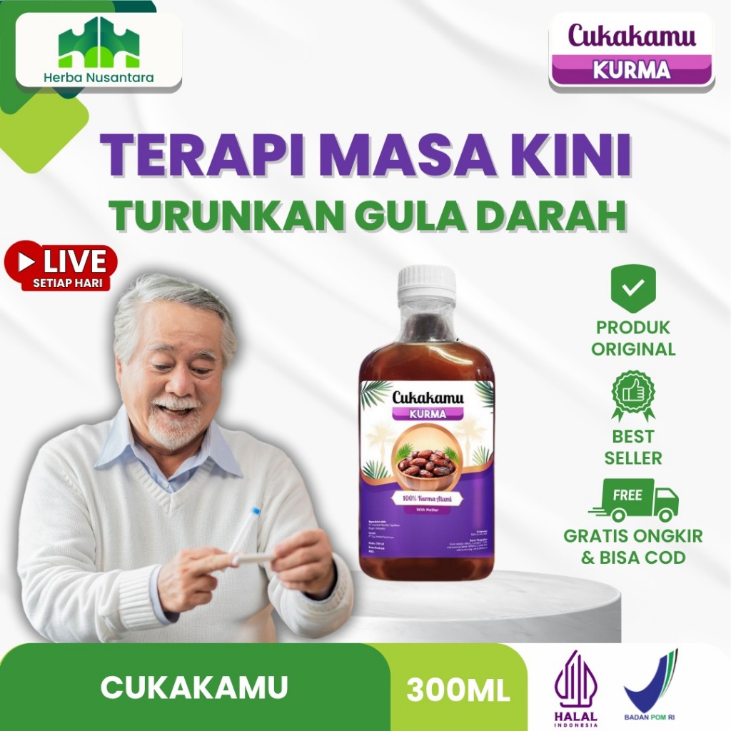 

Cukakamu Kurma Terapi Masa kini Turunkan Gula Darah 1 Box 300 Ml