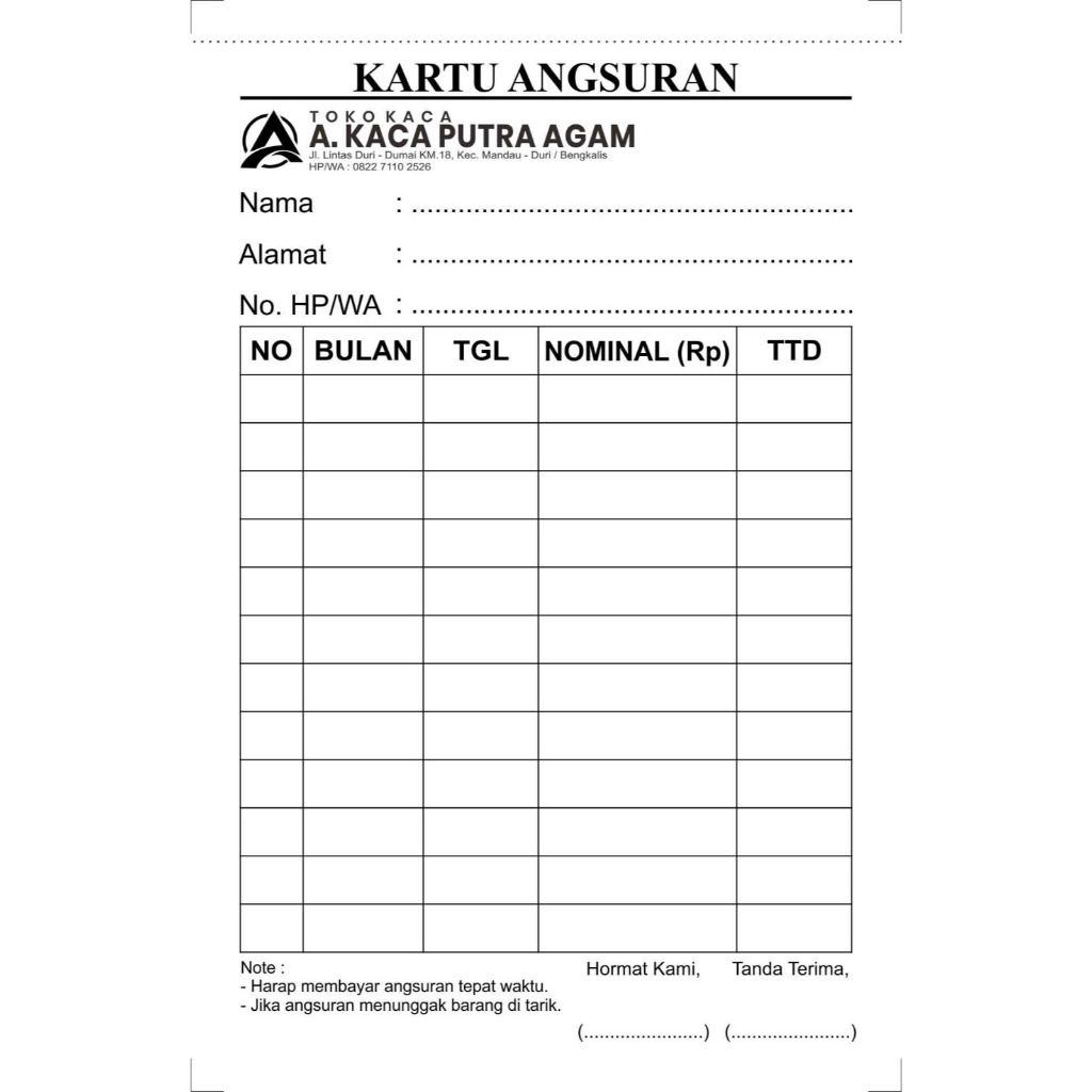 

Cetak Nota Kaca Mutara Agam