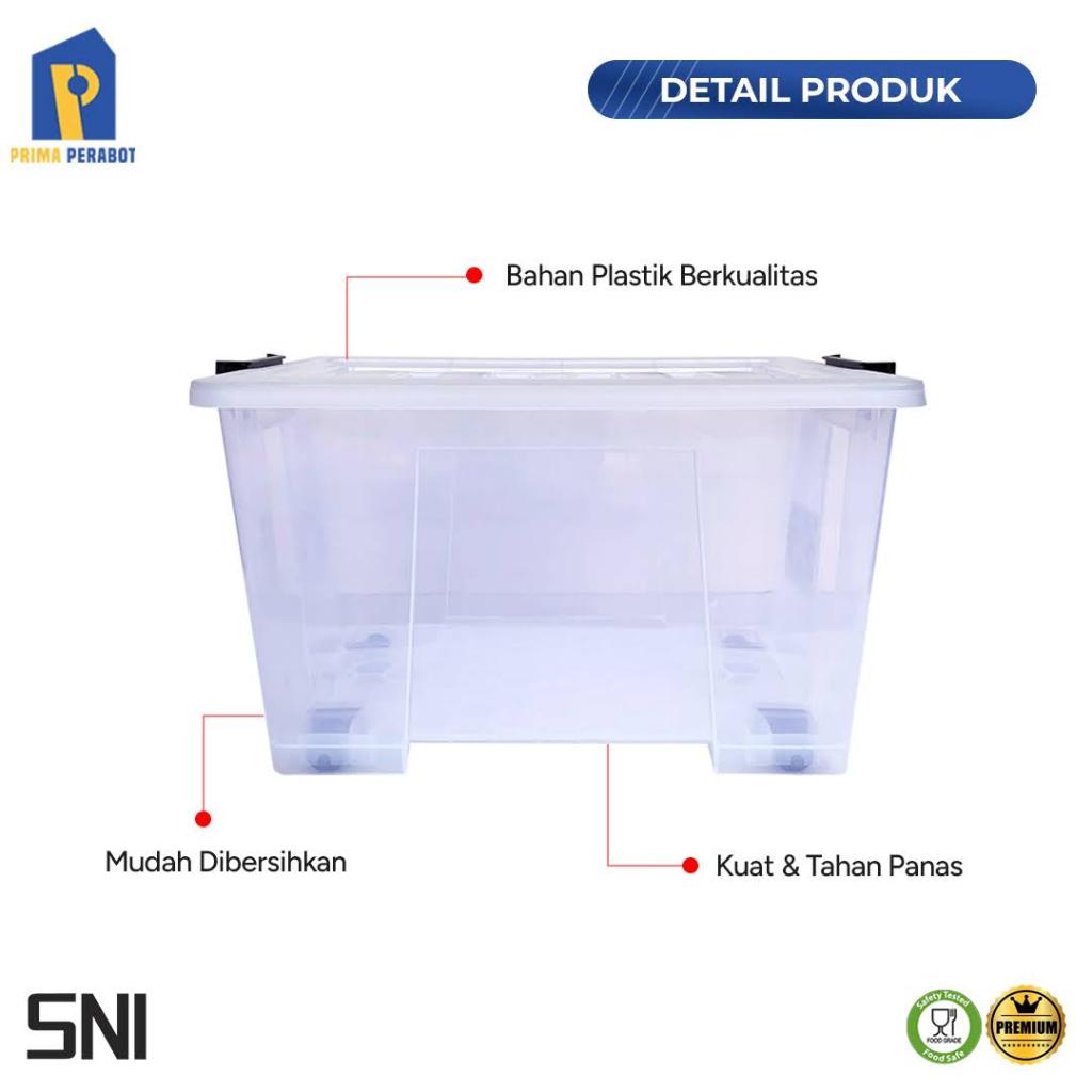 Storage Box Transparan 78 Liter Container Penyimpanan Boks Besar