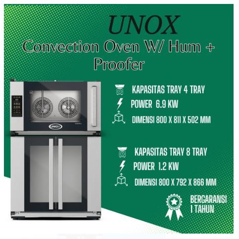 UNOX Convection Oven With Humidity + Proofer 8 tray