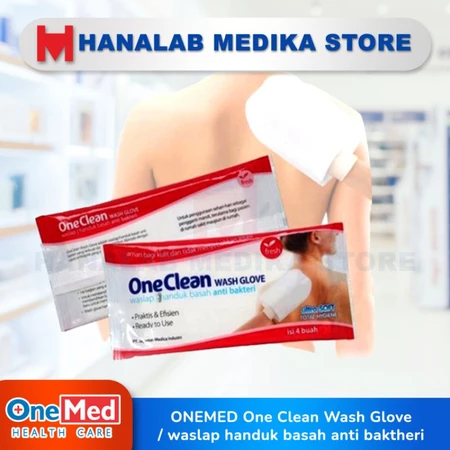 ONEMED One Clean Wash Glove / Waslap handuk onemed / waslap handuk basah anti baktheri