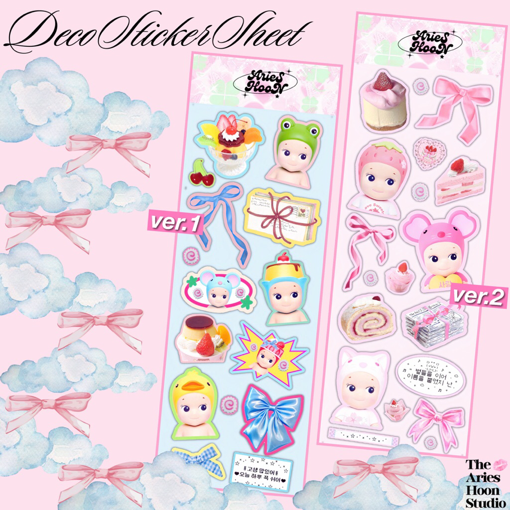 

•arieshoon• Blue&Pink sonny angel deco sticker