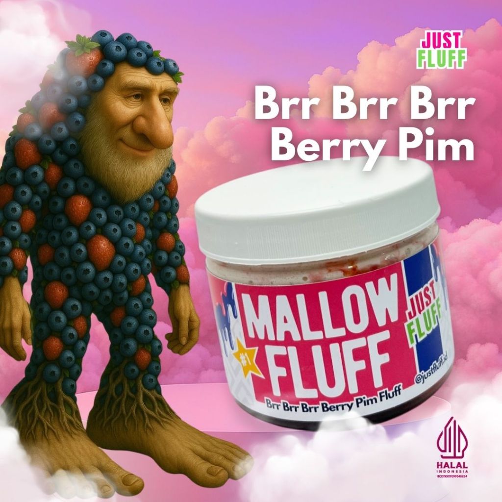 

MARSHMALLOW FLUFF BRR BRR BRR BERRY PIM JUSTFLUFF [HALAL]