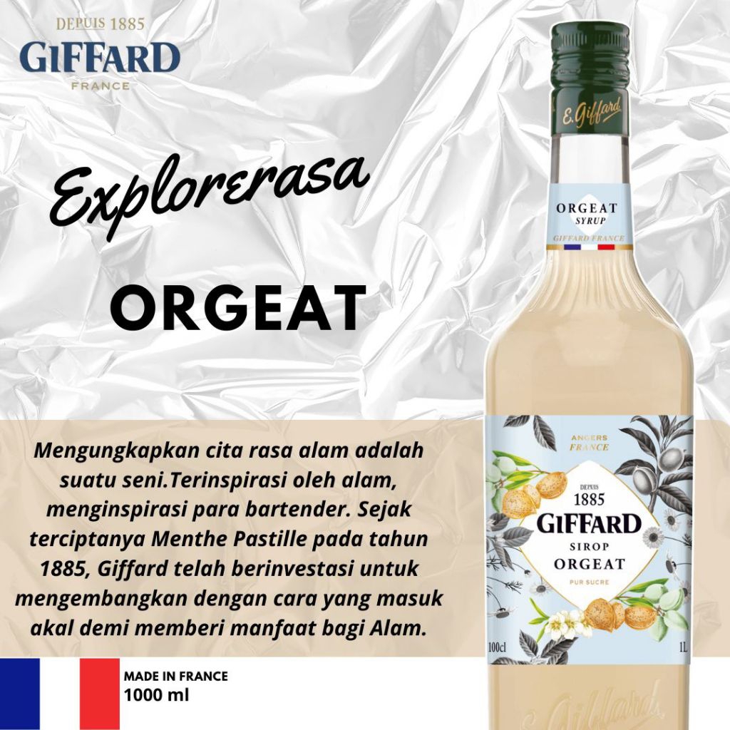 

Giffard syrup rasa Almond Orgeat 1liter