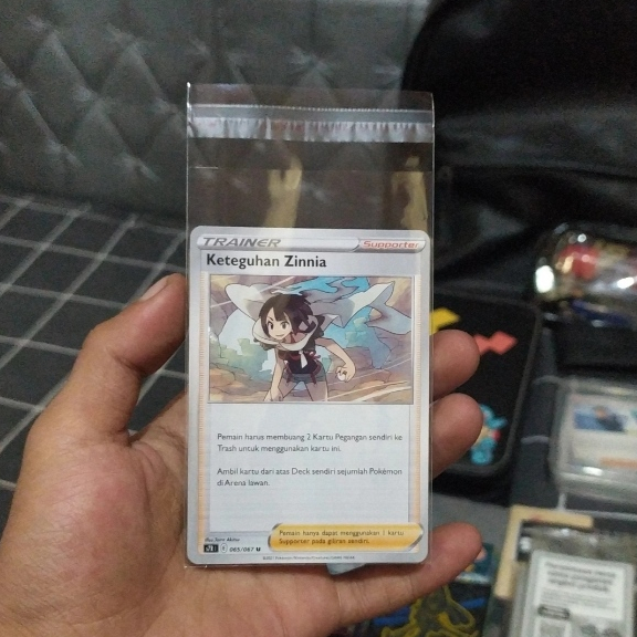 ( Habis ) Kartu Pokemon ID Keteguhan Zinnia ( Supporter ) - Arus Langit Biru S7r 065/067 U