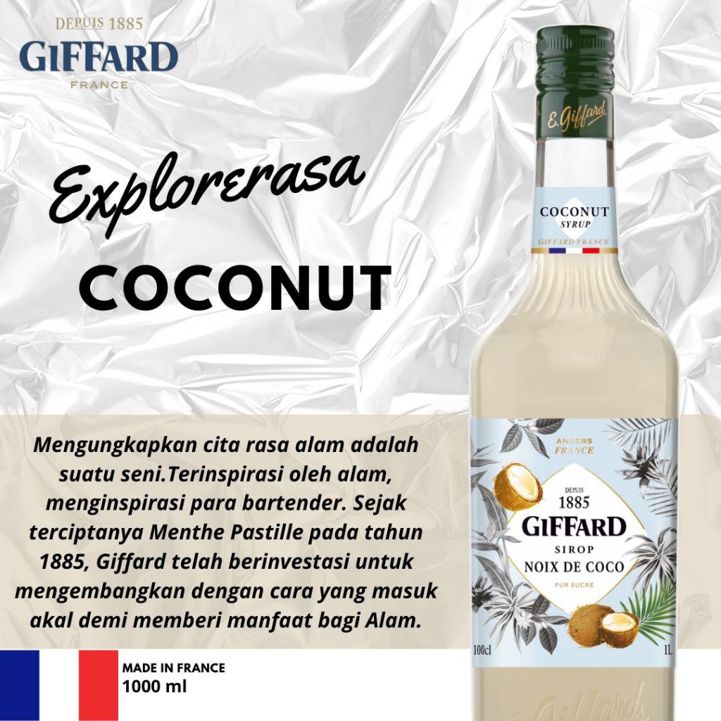 

Giffard syrup rasa Coconut 1liter