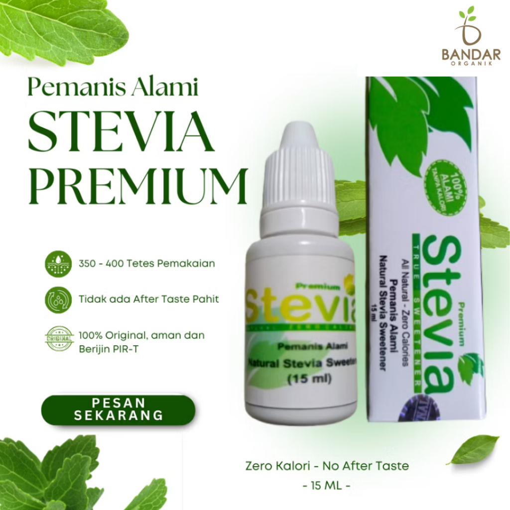 

Stevia Pemanis Alami 100% Grade Premium