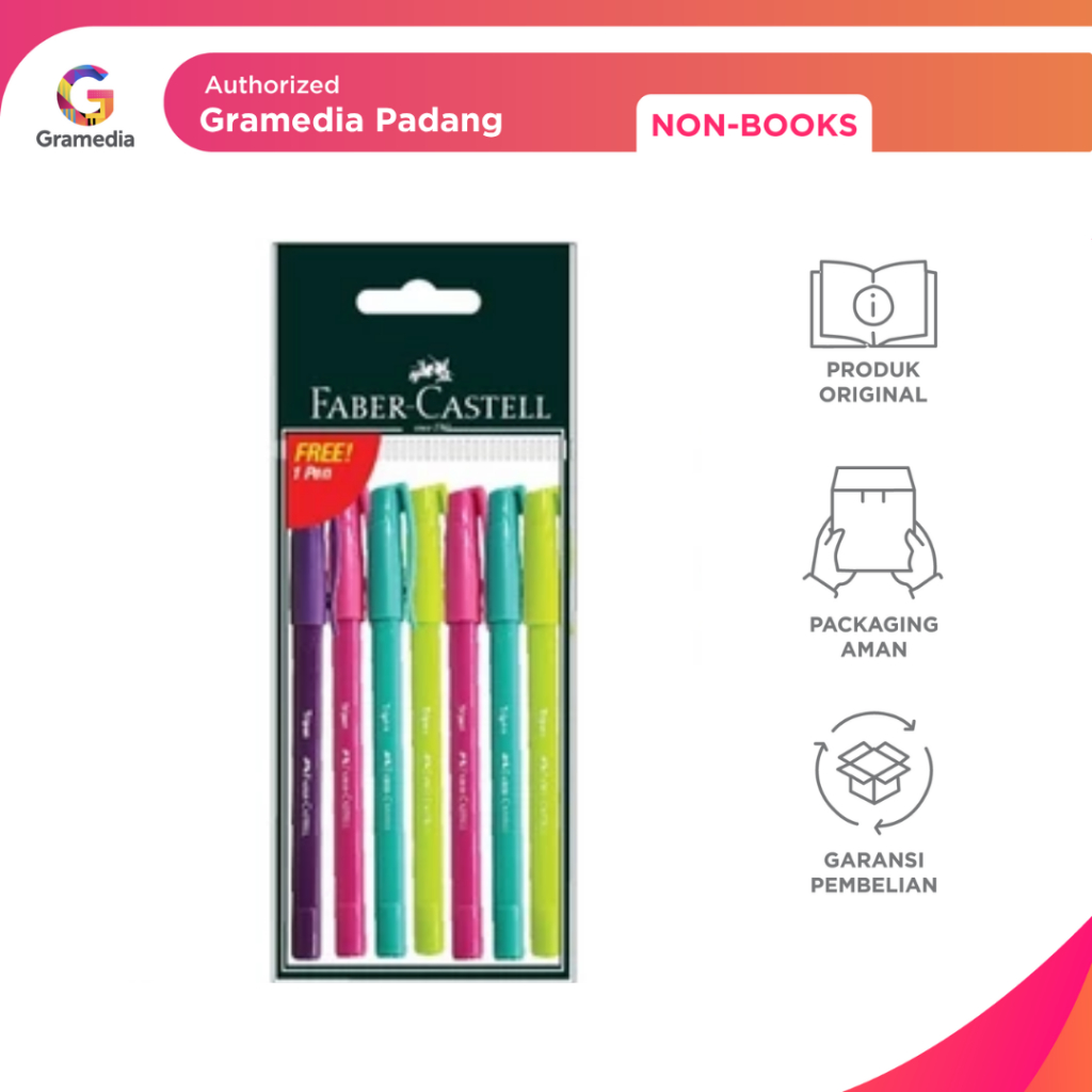 

Gramedia Padang - Faber Tripen Set 6 Free 1 Pcs