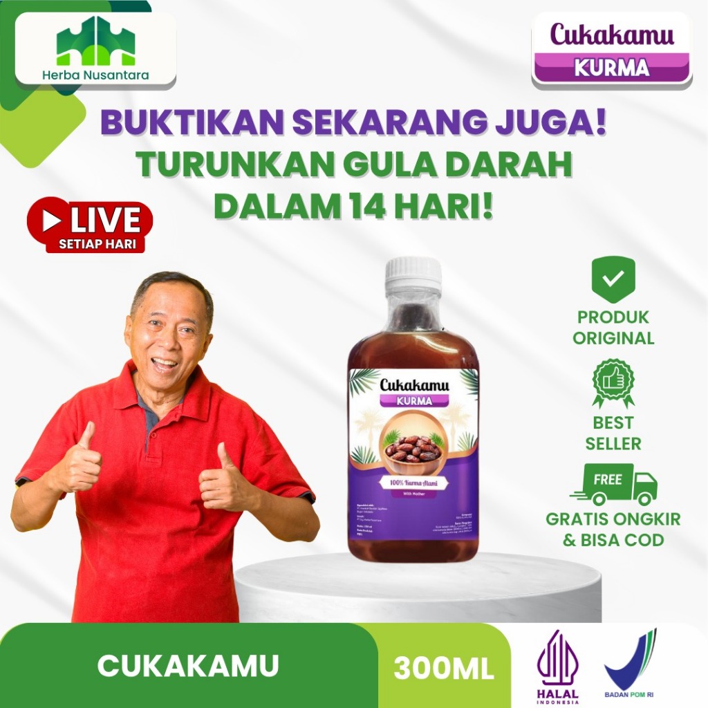 

Cukakamu Kurma Buktikan Sekarang Juga Turunkan Gula Darah Dalam 14 Hari 1 Box 300 Ml