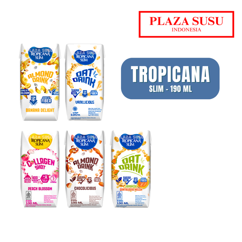 

OAT DRINK ALMOND DRINKS TROPICANA SLIM MINUMAN GANDUM COLLAGEN SHOT KOTAK