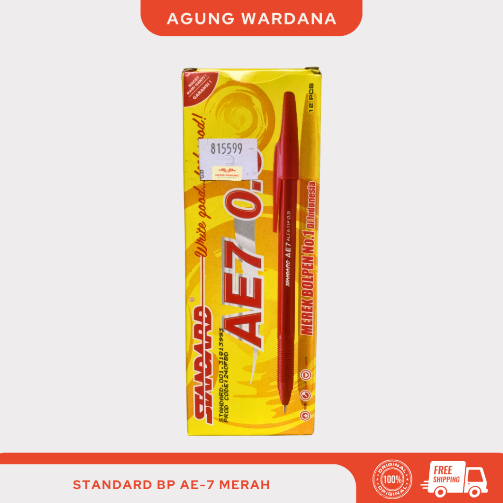 

BOLPOIN MERAH STANDARD AE-7 0.5MM