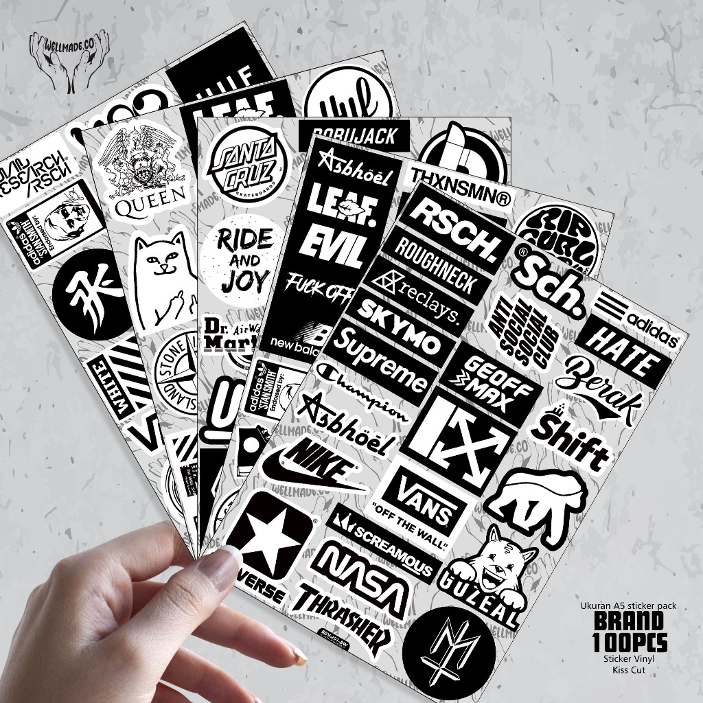 

Sticker Pack Isi 100Pcs Aesthetic BRAND Tumblr Helm Laptop BEST SELLER!!!