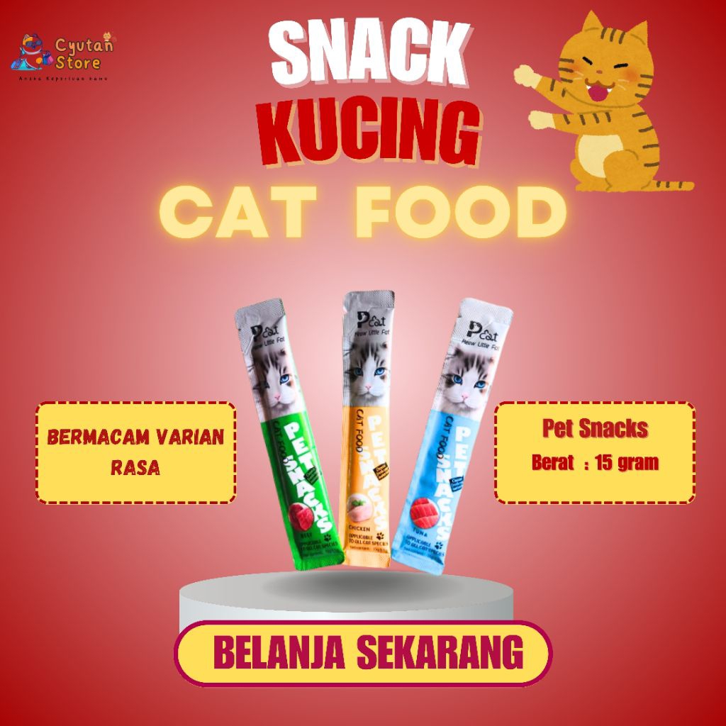 Snack kucing camilan Pcat murah bemacam rasa varian