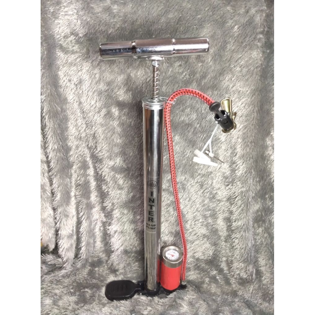 POMPA BAN TABUNG METER SEPEDA, MOTOR, MOBIL, SEPEDA / POMPA SEPEDA DAN MOTOR BOLA BAN  MODEL TABUNG