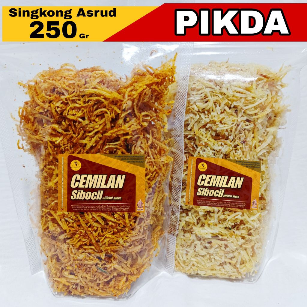 

PIKDA SINGKONG ASRUD JADUL SIBOCIL / Pedas Gurih / Kiripik Lada / jajanan Cemilan