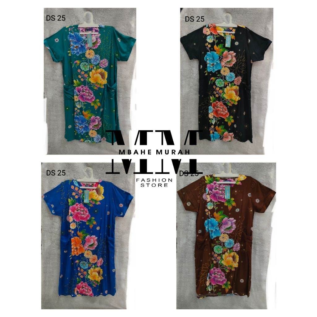 DASTER BATIK KENCANA UNGU ORI || LABEL BIRU || MODEL DS 25 || DEWASA