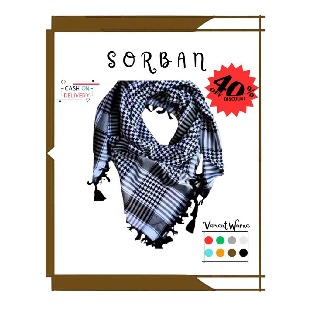 Sorban Laki Laki Kasmiri Arab Original Tactical Ronce / Sorban Haji Premium