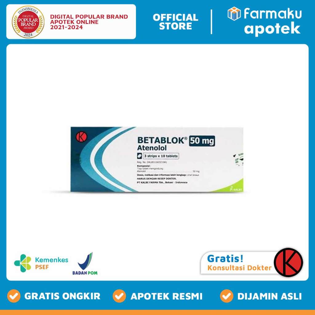 Betablok 50 mg Strip 10 Tablet  - MKR