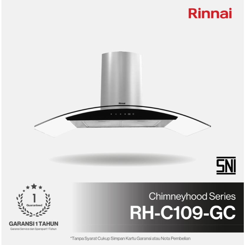 RINNAI RH C 109 GC COOKER HOOD PENGHISAP ASAP 90 CM / RHC109GC