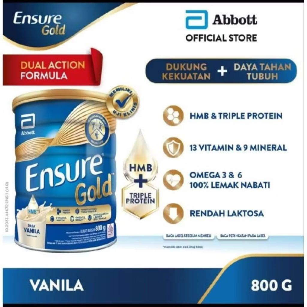 

Susu Ensure Gold Vanilla dan Coklat 800 gram / Ensure 800gr