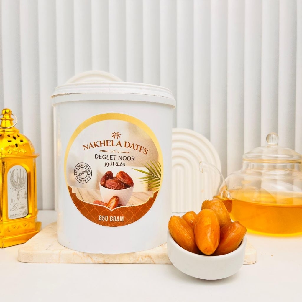 

Kurma Deglet Noor non tangkai NAKHELA DATES kemasan ember 850gr