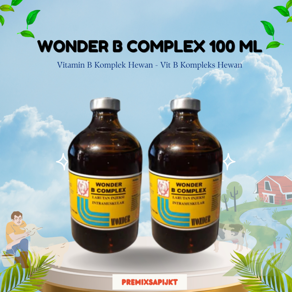 NEW WONDER B COMPLEX 100 ML - Vitamin B Komplek Hewan - Vit B Kompleks Hewan MURAH BERKUALITAS